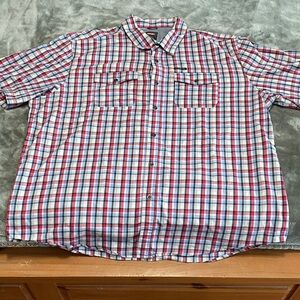 Wrangler Red and Blue Checkered Casual Shirt